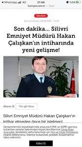 Silivri emniyet müdürü hakan çalışkan temmuz 2017'de makamında intihar etmişti. Murat Hazinedar Https Www Hurriyet Com Tr Gundem Son Dakika Silivri Emniyet Muduru Hakan Caliskanin Intiharinda Yeni Gelisme 41533098 Emniyet Mudurumuzu Intihara Goturen Bu Surec Haberden Anlasildigi Kadariyla Selcuk Kurkoglu Adli Sahsin Kendisi