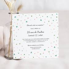 Invitation Anniversaire 25 Ans Echantillon Offert Carteland