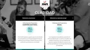 Convocatorias y fechas de las oposiciones en 2021. Plataforma Quot Claridad Quot De La Onpe Permite Conocer Ingresos Y Gastos De Campana Gobierno Del Peru