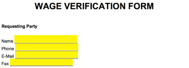 All required supporting documents must be uploaded with your application. Free Wage Verification Form Pdf Word Eforms