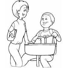 With the help of the coloring books, kids continue to get acquainted with the images of their favorite protagonists named talking angela. Students Talking Coloring Page