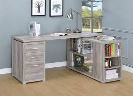Yvette Office Desk In Grey Driftwood Walmart Com In 2020 Grey Office Desk L Shaped Office Desk Office Desk