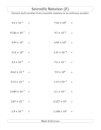 New 2013 01 24 Converting Scientific Notation To Ordinary Numbers F Scientific Notation Scientific Notation Worksheet Chemistry Worksheets