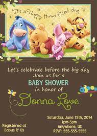 Baby Winnie The Pooh Baby Shower Invitations 8 99 Disney Baby Shower Baby Shower Invitations Baby Bear Baby Shower