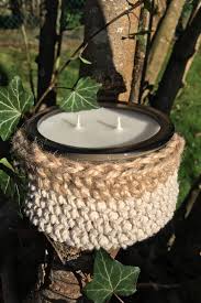 Bougie 2 Meches Elegamment Habillee Par Juliette Et Le Fil Cire Vegetale De Soja Sans Ogm Soya Wax Senteur Figuier Parmi Bougie Parfumee Bougie S Habiller