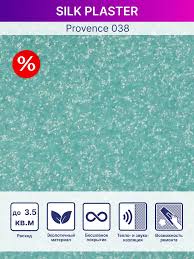 Жидкие обои Provence 038 зеленого оттенка Silk Plaster 48788993 купить за 1  306 ₽ в интернет-магазине Wildberries