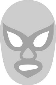 On his body, a sequined unitard. Design Your Own Luchador Mask