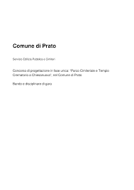 bando e disciplinare gara concorso forno crematorio Prato