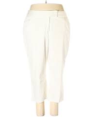 details about lane bryant women white casual pants 22 plus