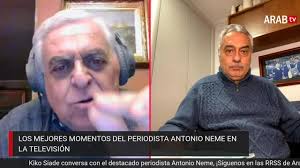 Junto al periodista Antonio Neme