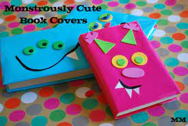 Even eliminating a subtitle can make a big difference from a design perspective. Mirandamade Monstrously Cute Book Covers Diy Notebook School Book Covers Monster Book Of Monsters
