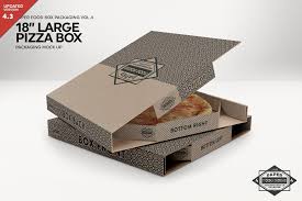 Large 18 Pizza Box Packaging Mockup Pizza Box Design Pizza Boxes Packaging Mockup