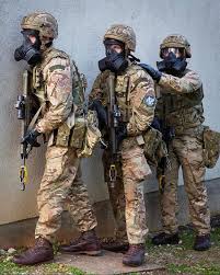Raf Police And Regiment Personnel From The Rafs 2 Force Protection Wing Joined Commando Parachutistes De La British Armed Forces Armed Forces Canadian Soldiers