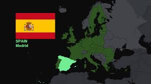 These colors are seen as traditional spanish colors, as these were the colors used in the original spanish coat of arms. Wallpaper Spain Flag Map Europe 1920x1080 Frostehs 1391501 Hd Wallpapers Wallhere