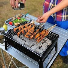 Description Ysr Bbq Portable Barbecue Stove Outdoor Cooking Picnic Camping Wood Charcoal Grill Box Portable Barbecue Charcoal Bbq Grill Portable Charcoal Grill