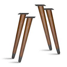 Metal table legs tube legs set of 4 raw steel bench legs free shipping sink legs counter legs frame support bed frame legs. 4 Pcs Slant Wood Furniture Legs Sofa Legs Table Legs With Metal Footings 16 H Dark Bronze Footing In Dubai Uae Whizz Furniture Legs