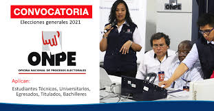 Con miras a las elecciones congresales extraordinarias, convocadas para el 26 de enero de 2020, la oficina nacional de procesos electorales (onpe) anunció la convocatoria en línea para la selección. Convocatoria Laboral Onpe Elecciones 2021 Vacantes Laborales