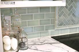 Think I Found My New Backsplash Tile She Says Its A Perfect Middle Green Blue Aqua That Coordinates Perfectly Wit Gorgeous Kitchens Kitchen Backsplash Remodel