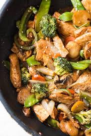 Garlic Sesame Chicken Stir Fry Is An Easy Meal That S On The Table In 30 Minutes Or Less And Boasts A Sesame Chicken Stir Fry Healthy Stir Fry Chinese Stir Fry
