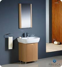 Shop bathroom vanities and a variety of bathroom products online at lowes.com. Light Oak Modern Bathroom Vanity With Mirror Free Standing Vanity That Fits Virtually Anywhere Although Small In Size This Model Has 2 Large Doors That Swings Out To Reveal A Large Storage