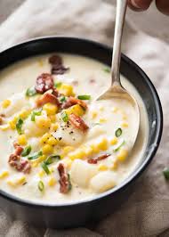 Fast cream of chicken and corn over rice. Corn Chowder With Bacon Recipetin Eats