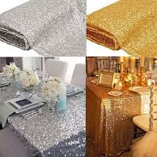 Silver Gold Sparkly Sequin Table Runner Wedding Party Decoration Size Pick Gold Sequin Table Runner Wedding Sequin Table Runner Wedding Wedding Table Linens