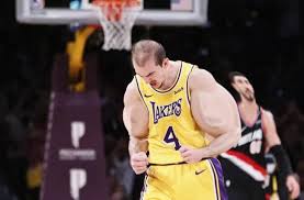 He has somewhat blue eyes and lights earthy colored hair tone. Alex Caruso Getting The Start Tonight Over Dwight Howard Lakers