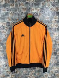 Adidas Black And Orange Jacket Adidas Track Top Orange Jacket Medium Vintage 90 S Adidas Orange Jacket Adidas Activewear Jackets
