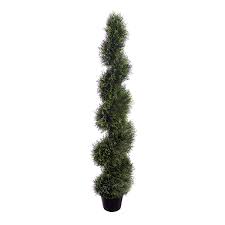 Green Cedar Spiral Topiary Tree