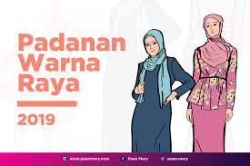 Kalau warna ungu muda, atasan yang pas warna apa min? Padanan Warna Raya 2019 Puan Mary