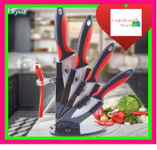 Nouveau Couteau En Ceramique De Cuisine Solide 4 Couteaux Support Eplucheur Kitchen Knife Holder Chef Knife Knives Kitchen Chefs