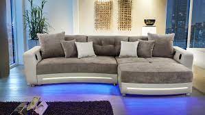 Jubilee furniture collection consists of unique designs in modern sofa set and sectionals with storage, led lights with or without a chaise, platform beds with storage, contemporary bedroom sets and many more. Wohnlandschaft Laredo Sofa In Greige Mit Led Und Soundsystem