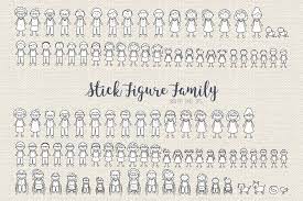 Stick Figure Family Clip Art Vector Png Svg 334214 Illustrations Design Bundles
