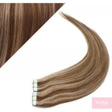 Great savings & free delivery / collection on many items. 16 40cm Tape Hair Tape In Human Remy Hair Dark Brown Blonde Hair Extensions Hotstyle