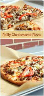 Philly Cheesesteak Pizza Chocolate With Grace Recipe Recipes Food Philly Cheese Steak