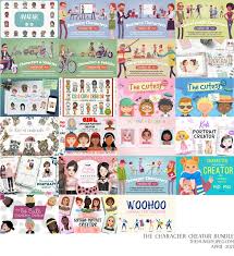 Full body avatars are the usp of this avatar maker. The Character Creator Bundle By Thehungryjpeg Thehungryjpeg Com