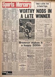 THE SPORTS MERCURY (THE BUFF)....Many City fans enjoyed buying this after  the game in years gone by...Today, the Saturday evening sports paper has  all but disappeared all over the country..becoming an anachronism,
