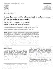 Algorithms for advanced cardiac life support 2019. Pdf A New Algorithm For The Initial Evaluation And Management Of Supraventricular Tachycardia Laszlo Littmann Academia Edu