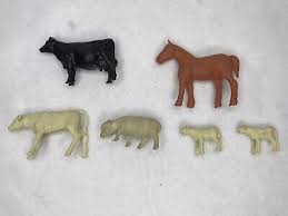 Vintage Lot Of Small Plastic Farm Animals Toys Vintage Ebay Pet Toys Farm Animal Toys Plastic Farm Animals