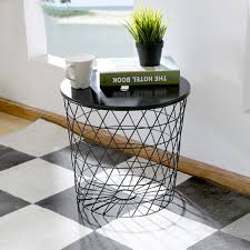 The natural expression works very well with rattan and wicker coffee/cocktail table features glass top and split reed detailing. Iron Black Wooden Top Wire Mesh Basket Side Table Buy Wicker Basket Coffee Table Coffee Tables With Baskets Glass Top Wire Table Product On Alibaba Com