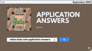 Boba Cafe Application Answers 2020 Roblox Youtube