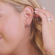 The Ella Sterling Silver Heart Shaped Stud Earrings