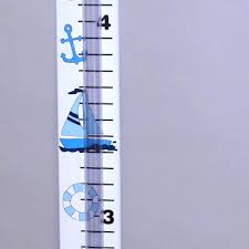 Personalized Hand Painted Nautical Growth Chart Piggy Bank