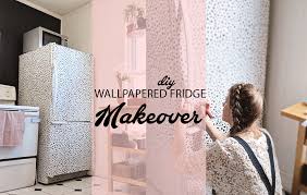 That way, when you need a quick breakfast or study snack, you'll have plenty of options on hand. Diy Wallpaper Fridge Makeover Mohr Living
