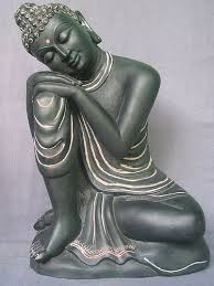 Serene Sleeping Buddha Stone Sculpture Yoga Decor Black Statue 12 Inch Ebay Yoga Decor Stone Sculpture Statue