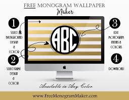 free monogram wallpaper maker