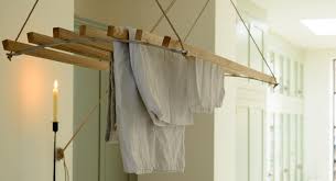 Height adjustable with simple pulley system. Ceiling Clothes Airer Uk