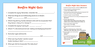 Dec 31, 2020 · new year's eve trivia questions and answers 2021. Bonfire Night Quiz For Children Teacher Made Resources
