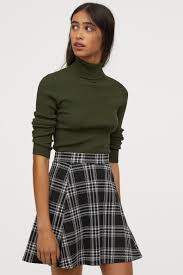Black And White Plaid Skirt Outfit Pdp In 2020 Black Skater Skirts Skater Skirt Fashion