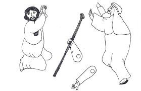 Moses then, with the help of his brother aaron, obeyed god. Moses Holding Up His Arms During The Battle Assisted By Aaron And Hur Coloring Page Free Coloring Library
